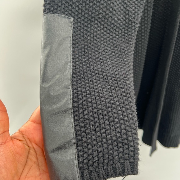 Melissa McCarthy Seven7 black long line sweater duster cardigan 2X zipper detail - Picture 7 of 10